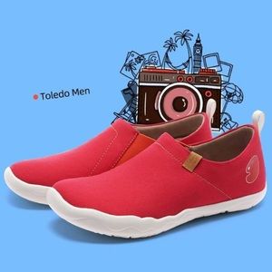 NWT.Uin Toledo Red Men Canvas Shoes.